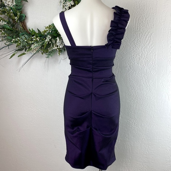 Xscape Womens dress Ruffle puff cocktail dress - Picture 4 of 9